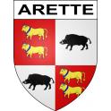 Arette 64 ville sticker blason écusson autocollant adhésif