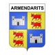 Pegatinas escudo de armas de Armendarits adhesivo de la etiqueta engomada
