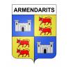 Pegatinas escudo de armas de Armendarits adhesivo de la etiqueta engomada
