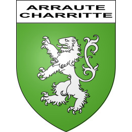 Pegatinas escudo de armas de Arraute-Charritte adhesivo de la etiqueta engomada