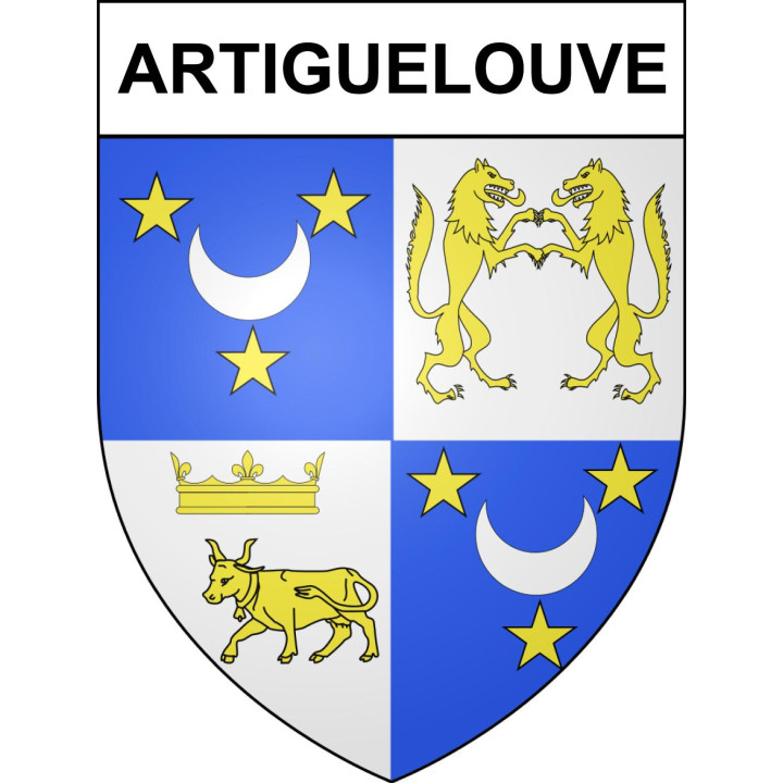 Stickers coat of arms Artiguelouve adhesive sticker