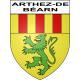 Arthez-de-Béarn 64 ville sticker blason écusson autocollant adhésif