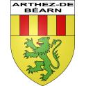 Arthez-de-Béarn 64 ville sticker blason écusson autocollant adhésif