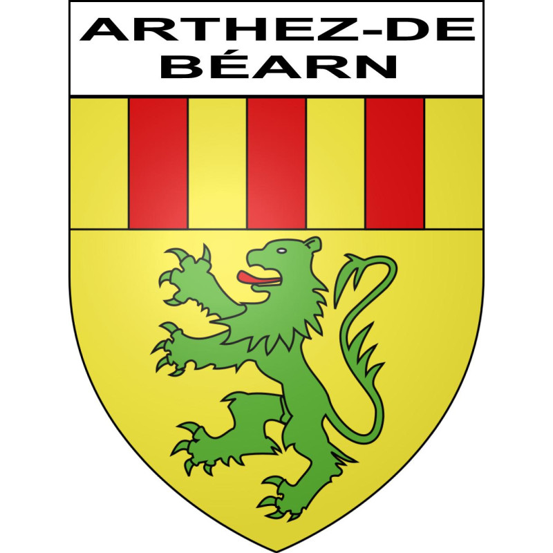 Stickers coat of arms Arthez-de-Béarn adhesive sticker
