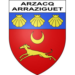 Stickers coat of arms Arzacq-Arraziguet adhesive sticker