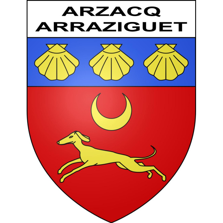 Arzacq-Arraziguet Sticker wappen, gelsenkirchen, augsburg, klebender aufkleber