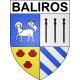 Baliros 64 ville sticker blason écusson autocollant adhésif