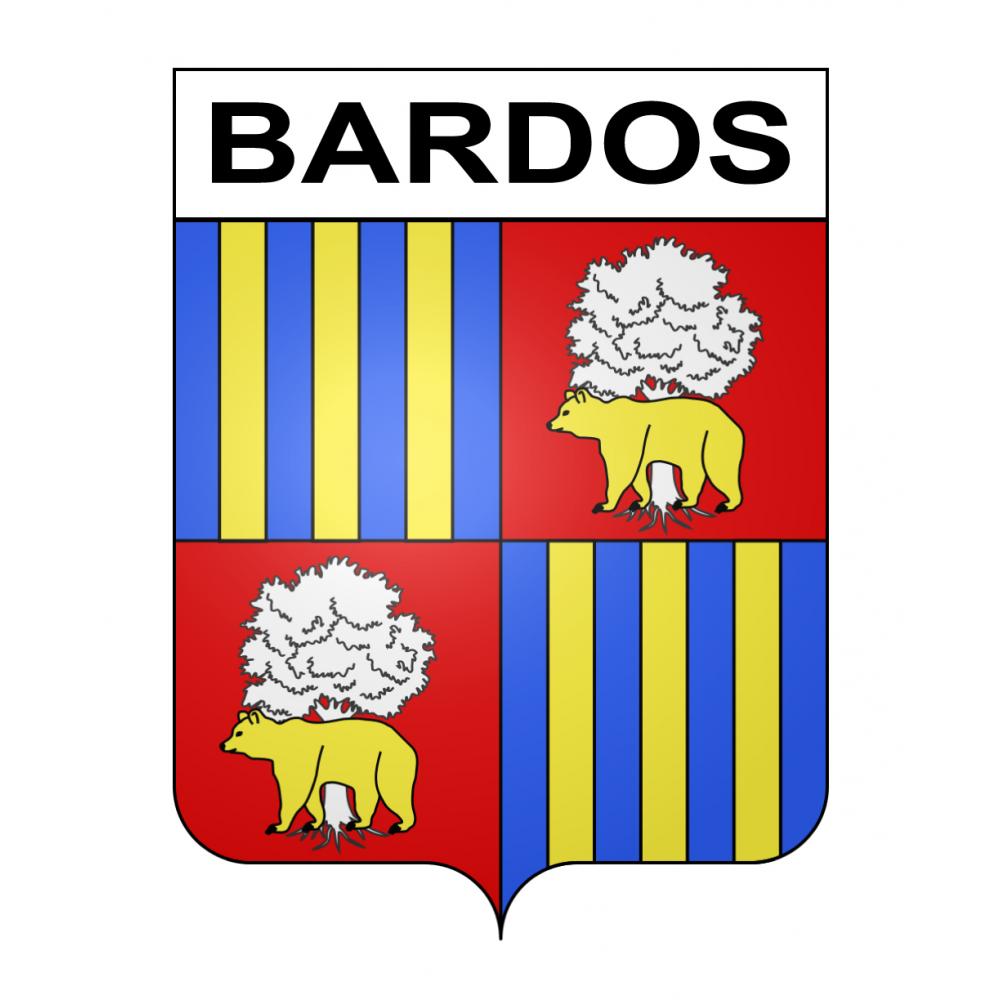 Pegatinas escudo de armas de Bardos adhesivo de la etiqueta engomada