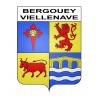 Bergouey-Viellenave 64 ville sticker blason écusson autocollant adhésif