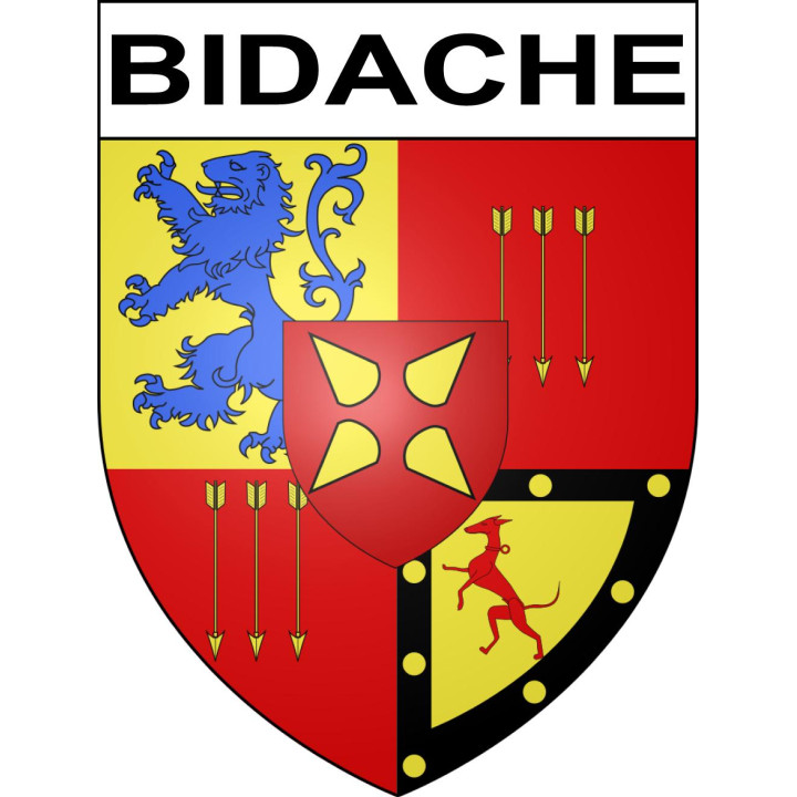 Stickers coat of arms Bidache adhesive sticker