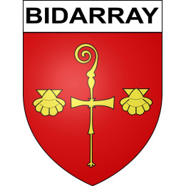 Pegatinas escudo de armas de Bidarray adhesivo de la etiqueta engomada