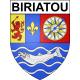 Pegatinas escudo de armas de Biriatou adhesivo de la etiqueta engomada