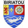 Pegatinas escudo de armas de Biriatou adhesivo de la etiqueta engomada