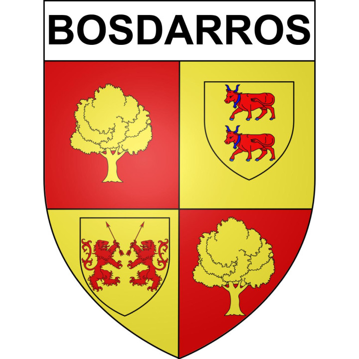 Stickers coat of arms Bosdarros adhesive sticker