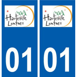 01 Hauteville-Lompnes logo ville autocollant plaque sticker