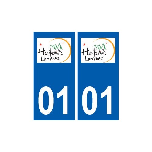 01 Hauteville-Lompnes logo ville autocollant plaque sticker