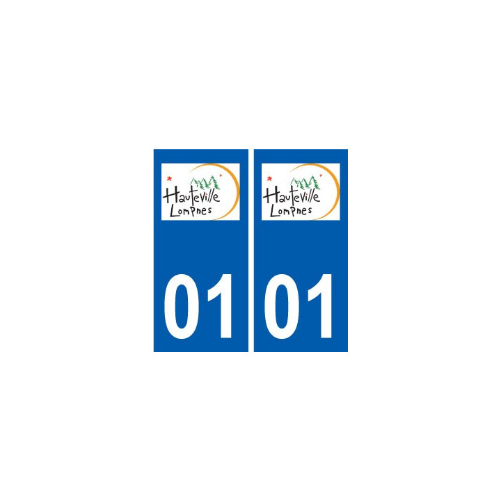 01 Hauteville-Lompnes logo ville autocollant plaque sticker