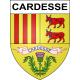 Pegatinas escudo de armas de Cardesse adhesivo de la etiqueta engomada
