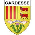 Stickers coat of arms Cardesse adhesive sticker