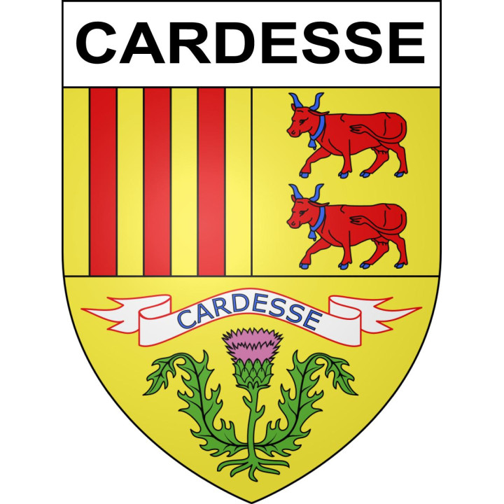 Stickers coat of arms Cardesse adhesive sticker