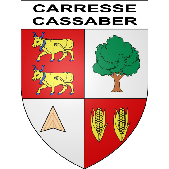 Carresse-Cassaber Sticker wappen, gelsenkirchen, augsburg, klebender aufkleber