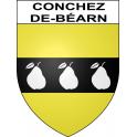 Stickers coat of arms Conchez-de-Béarn adhesive sticker