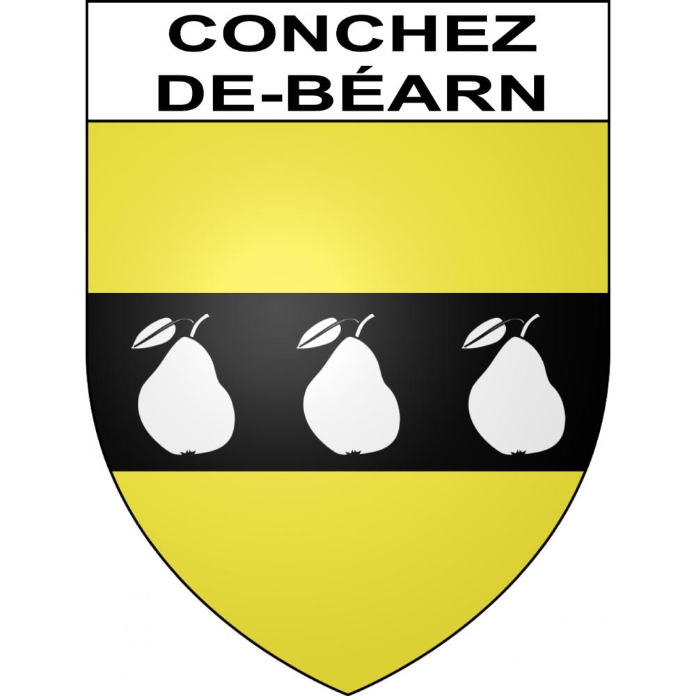 Conchez-de-Béarn 64 ville sticker blason écusson autocollant adhésif