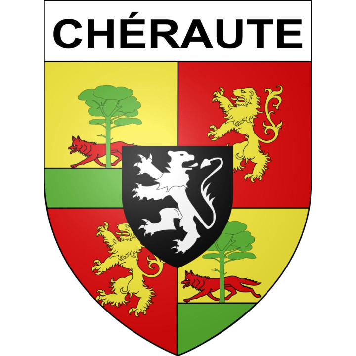 Chéraute 64 ville sticker blason écusson autocollant adhésif