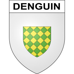 Pegatinas escudo de armas de Denguin adhesivo de la etiqueta engomada