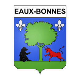 Pegatinas escudo de armas de Eaux-Bonnes adhesivo de la etiqueta engomada