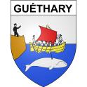 Pegatinas escudo de armas de Guéthary adhesivo de la etiqueta engomada
