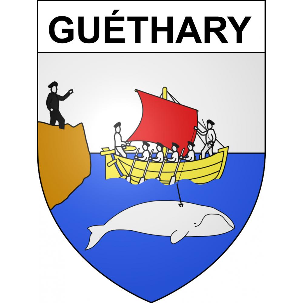 Pegatinas escudo de armas de Guéthary adhesivo de la etiqueta engomada