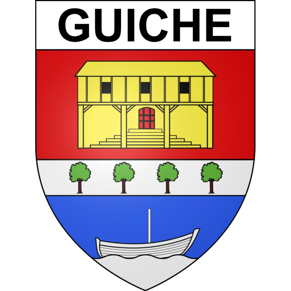 Guiche 64 ville sticker blason écusson autocollant adhésif