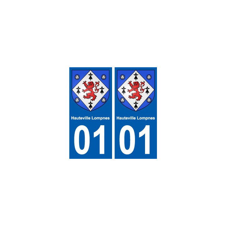 01 Hauteville-Lompnes ville autocollant plaque sticker