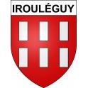 Irouléguy 64 ville sticker blason écusson autocollant adhésif