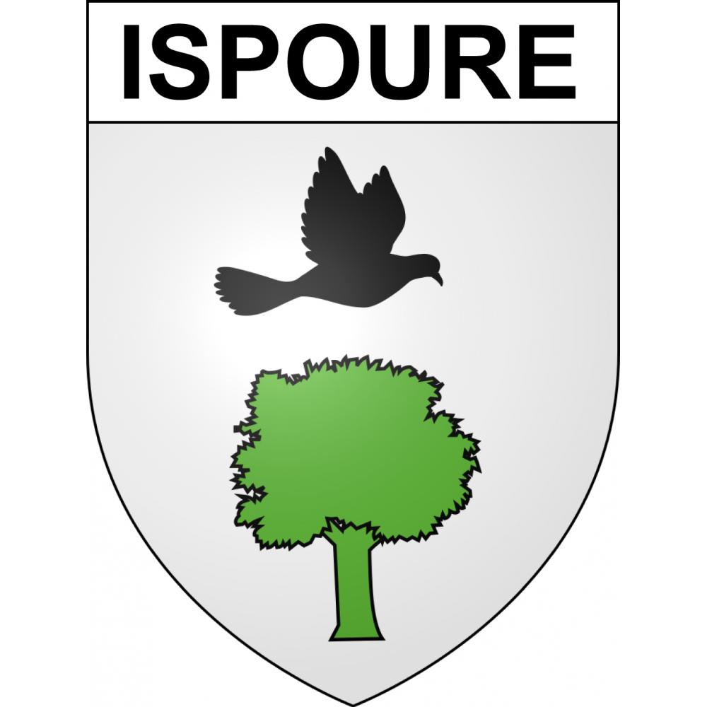 Ispoure 64 ville sticker blason écusson autocollant adhésif