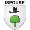 Pegatinas escudo de armas de Ispoure adhesivo de la etiqueta engomada