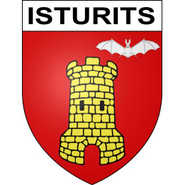 Pegatinas escudo de armas de Isturits adhesivo de la etiqueta engomada