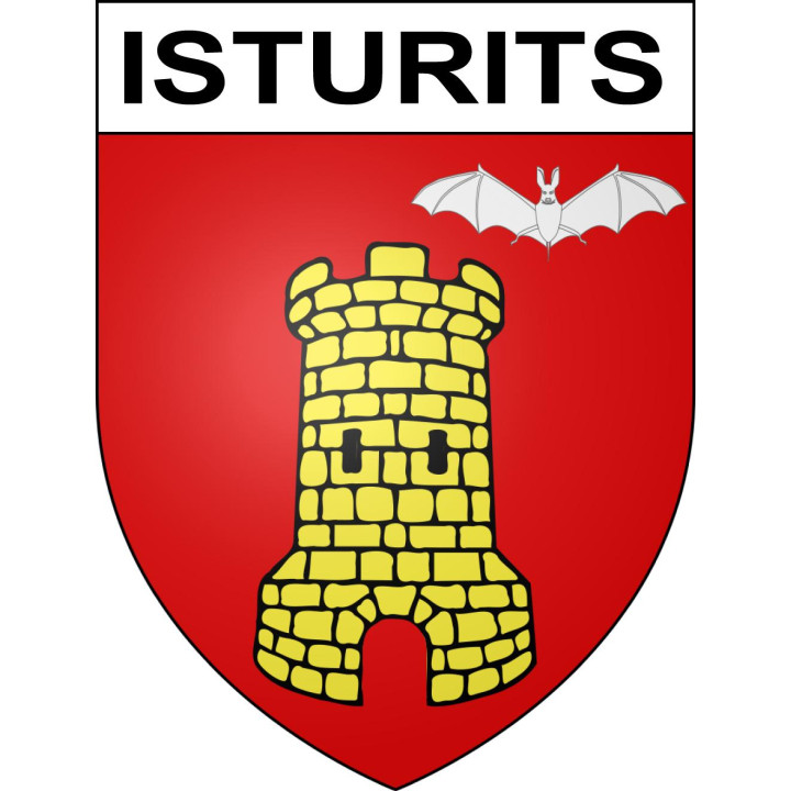Isturits 64 ville sticker blason écusson autocollant adhésif