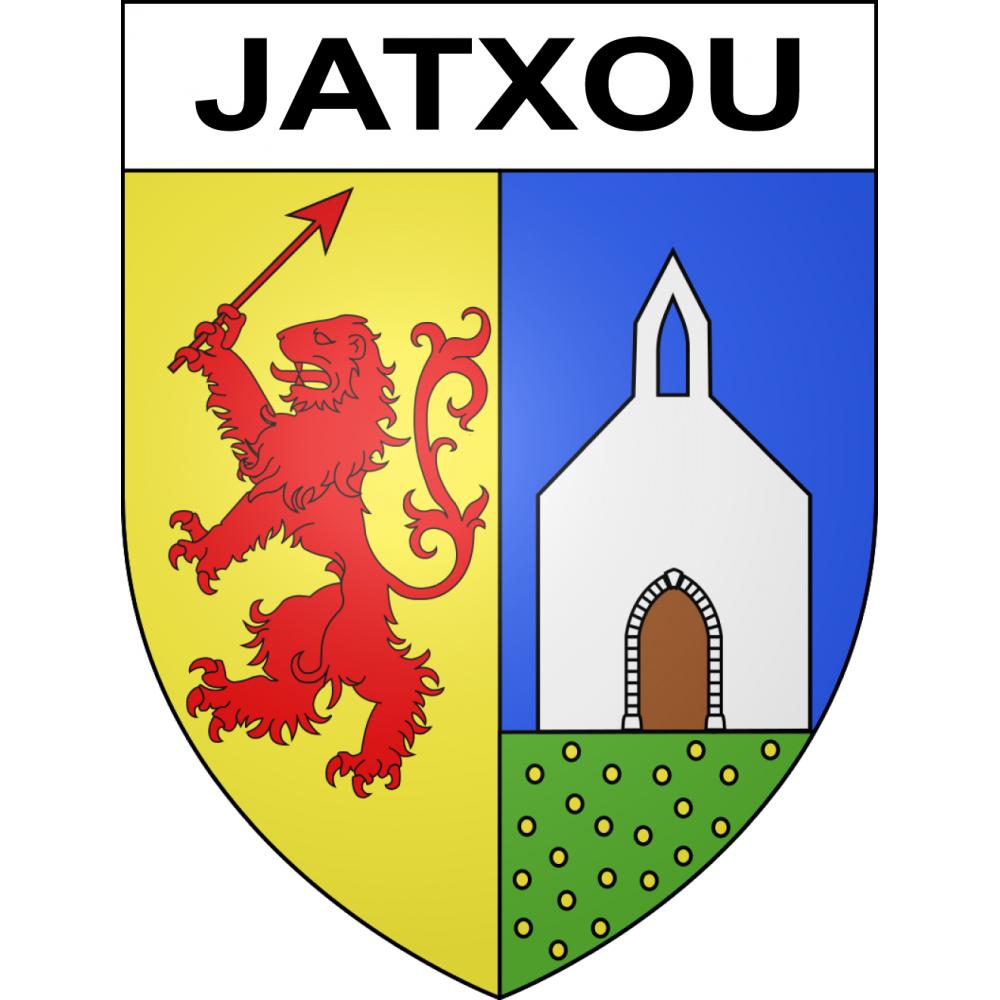 Pegatinas escudo de armas de Jatxou adhesivo de la etiqueta engomada