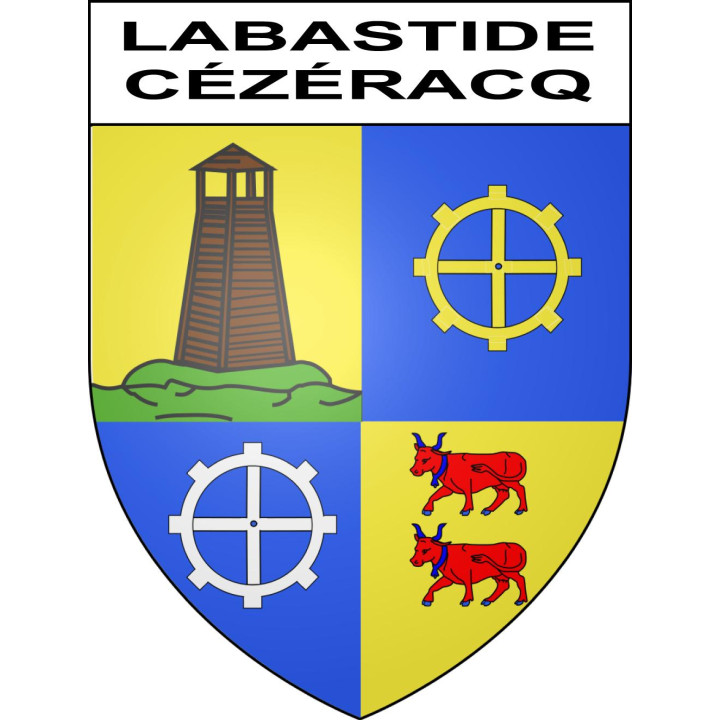Stickers coat of arms Labastide-Cézéracq adhesive sticker