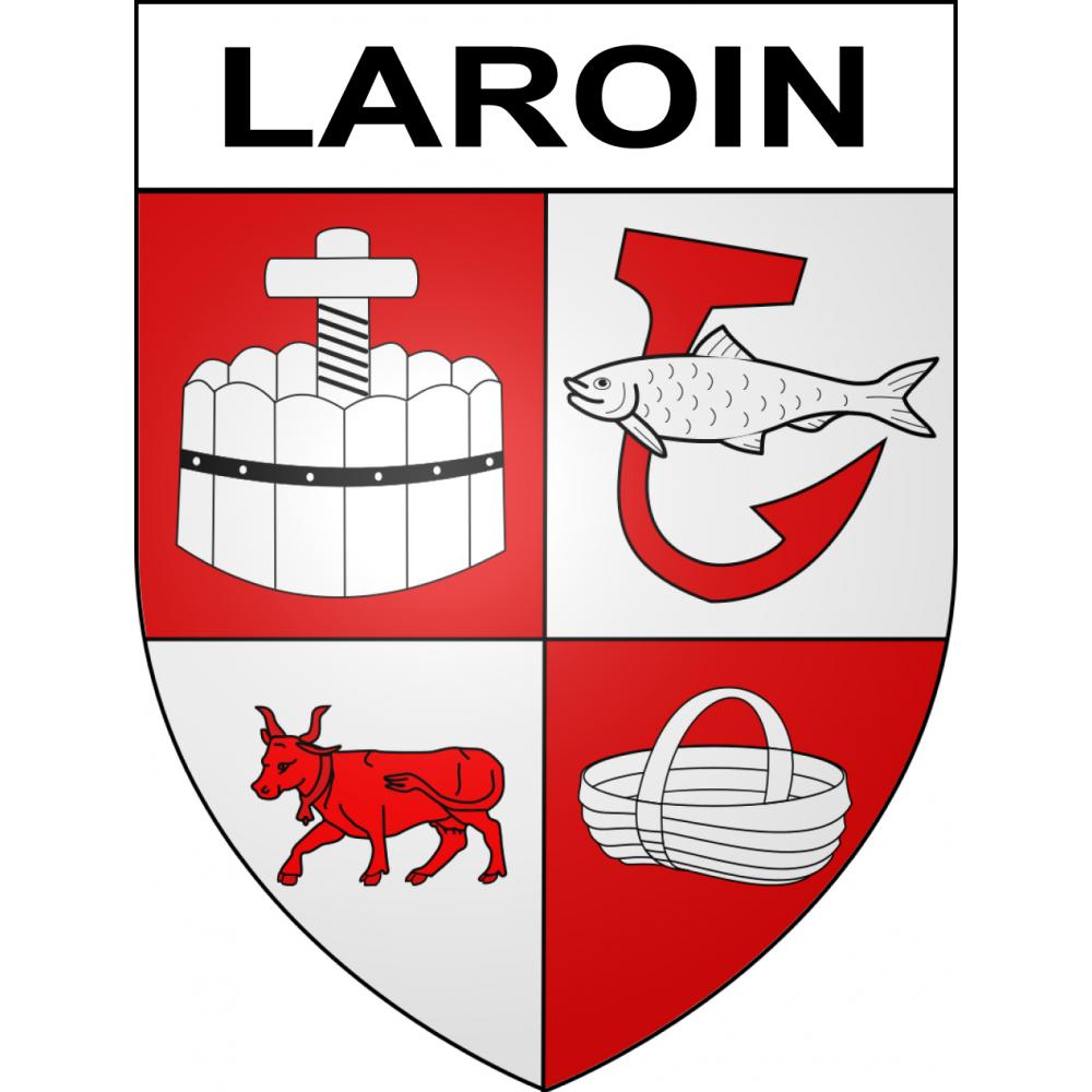Pegatinas escudo de armas de Laroin adhesivo de la etiqueta engomada