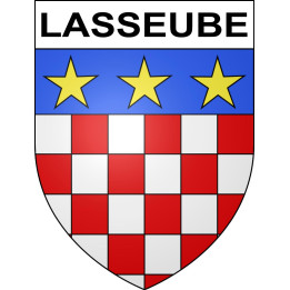 Lasseube 64 ville sticker blason écusson autocollant adhésif