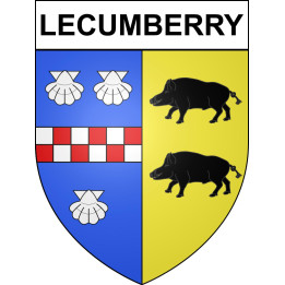 Pegatinas escudo de armas de Lecumberry adhesivo de la etiqueta engomada