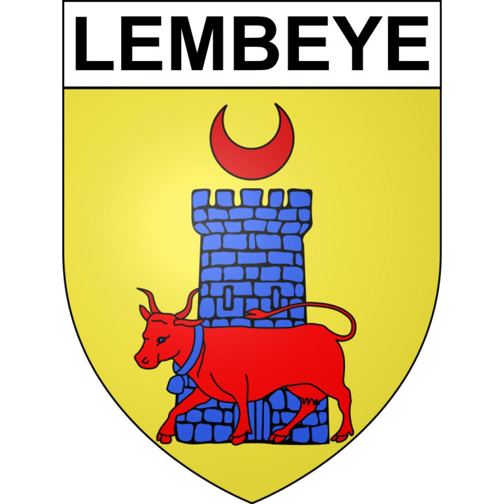 Lembeye 64 ville sticker blason écusson autocollant adhésif