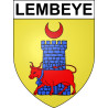 Pegatinas escudo de armas de Lembeye adhesivo de la etiqueta engomada