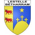 Pegatinas escudo de armas de Lestelle-Bétharram adhesivo de la etiqueta engomada