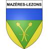 Mazères-Lezons 64 ville sticker blason écusson autocollant adhésif