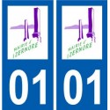 01 Izernore logo ville autocollant plaque sticker