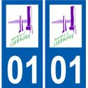 01 Izernore logo ville autocollant plaque sticker